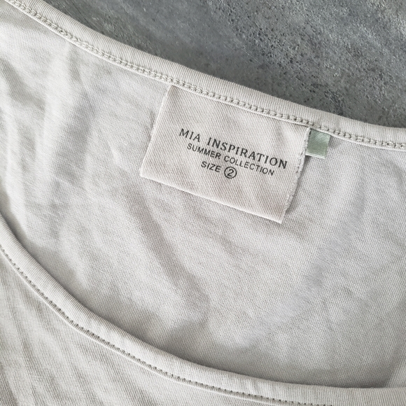 Light Taupe Asymmetrical Mia Inspiration Tank - Picture 4 of 4